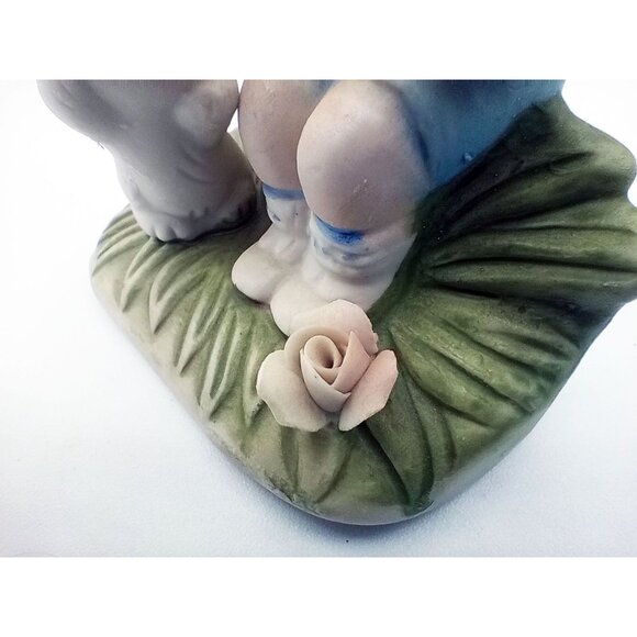 Homco Boy Figurine With Puppy Hand Painted Vintage Porcelain 3.75 Inches 1430 - Picture 6 of 12